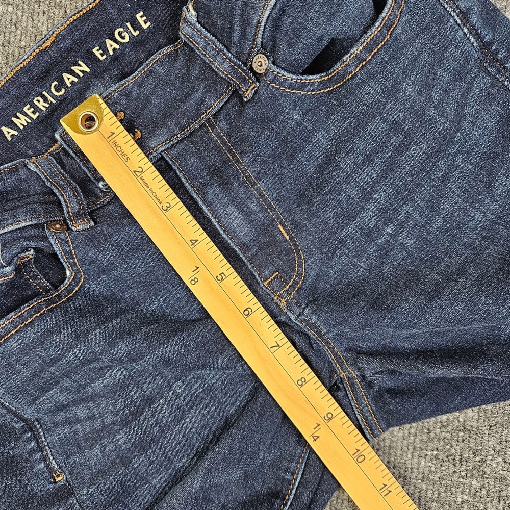 American Eagle Kick Boot Jeans Women 6 X-Short Dark Wash Next Level Stretch READ - Picture 5 of 12